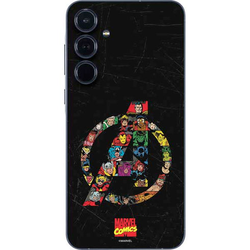 Marvel Classic Comics Avengers Logo Galaxy A55 5G Skin